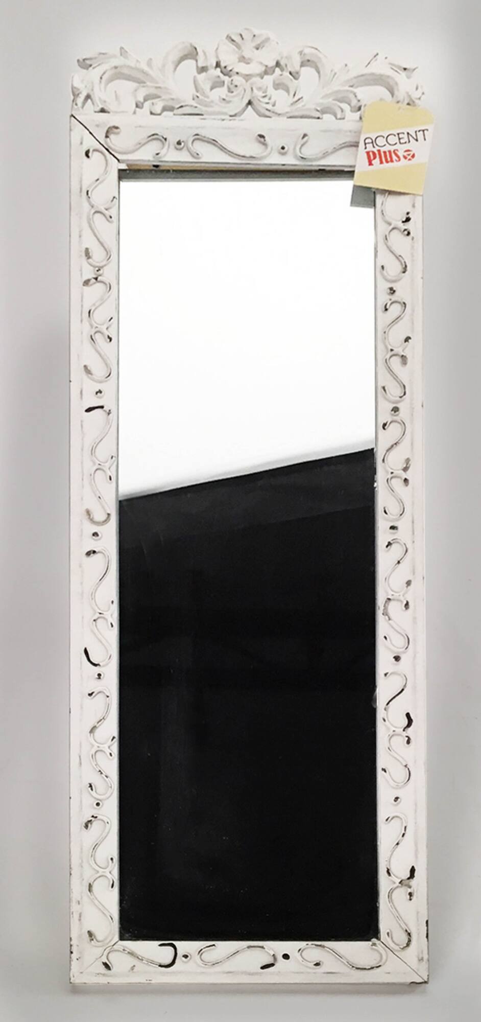 30.5" Elegant White Wall Mirror